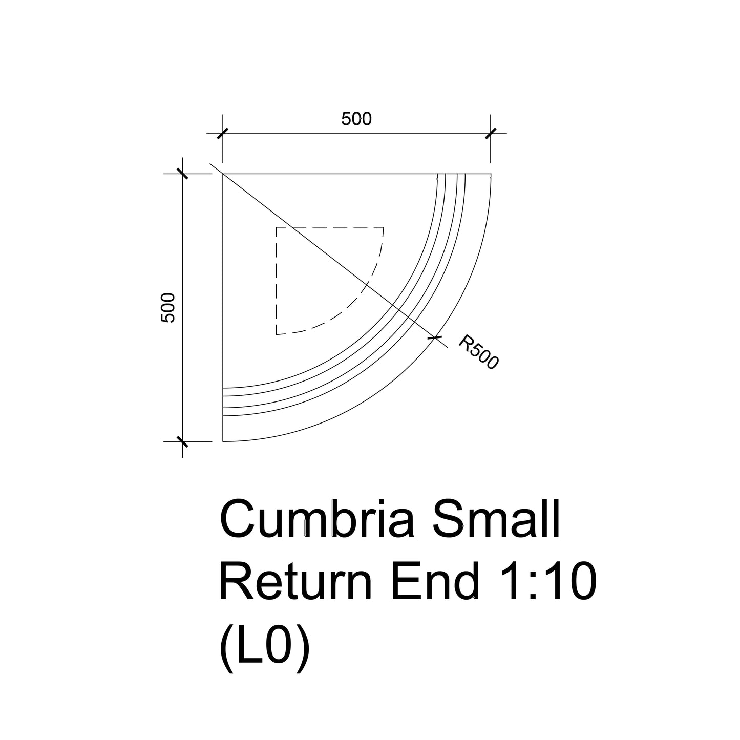 Tileable Steam Room Return End - Cumbria