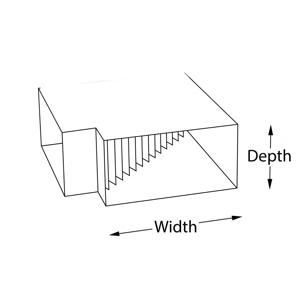 150mm/75mm Rectangular Ductwork 90° Square Bend