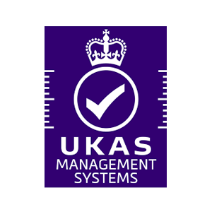 UKAS Management Systems logo with a purple background