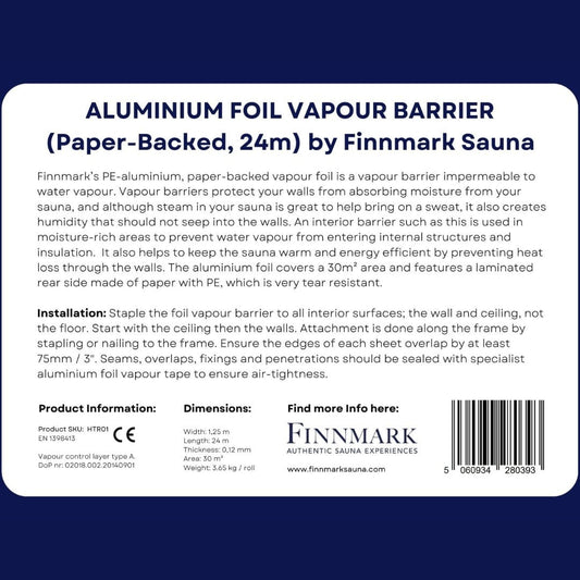 Aluminium Foil Vapour Barrier (Paper-Backed, 24m)
