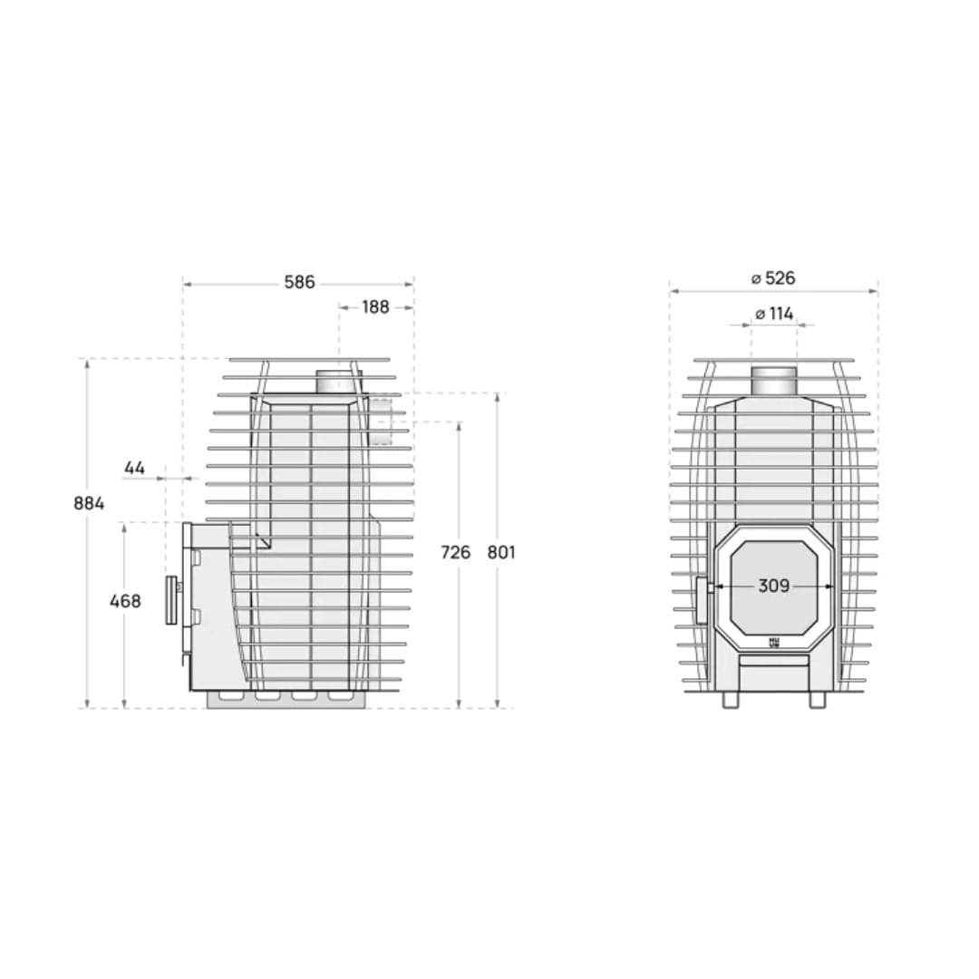 HUUM HIVE Flow Wood Burning Sauna Heater