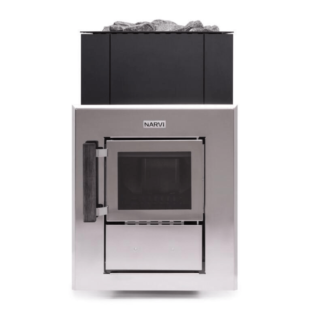 Narvi Kuru 14 Through - the - Wall Wood - Burning Sauna Heater Wood Burning Sauna Heater | Finnmark Sauna