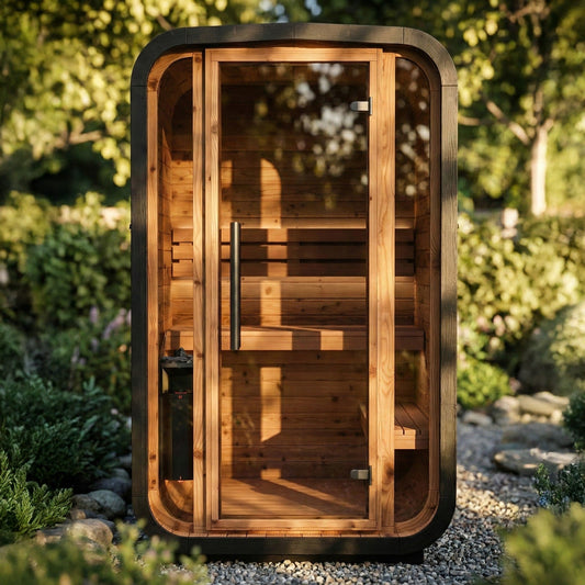 Outdoor Cube Sauna (2 Person) in Black