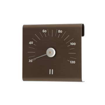 Rento Aluminium Sauna Thermometer Brown/Black Sauna Thermometer | Finnmark Sauna