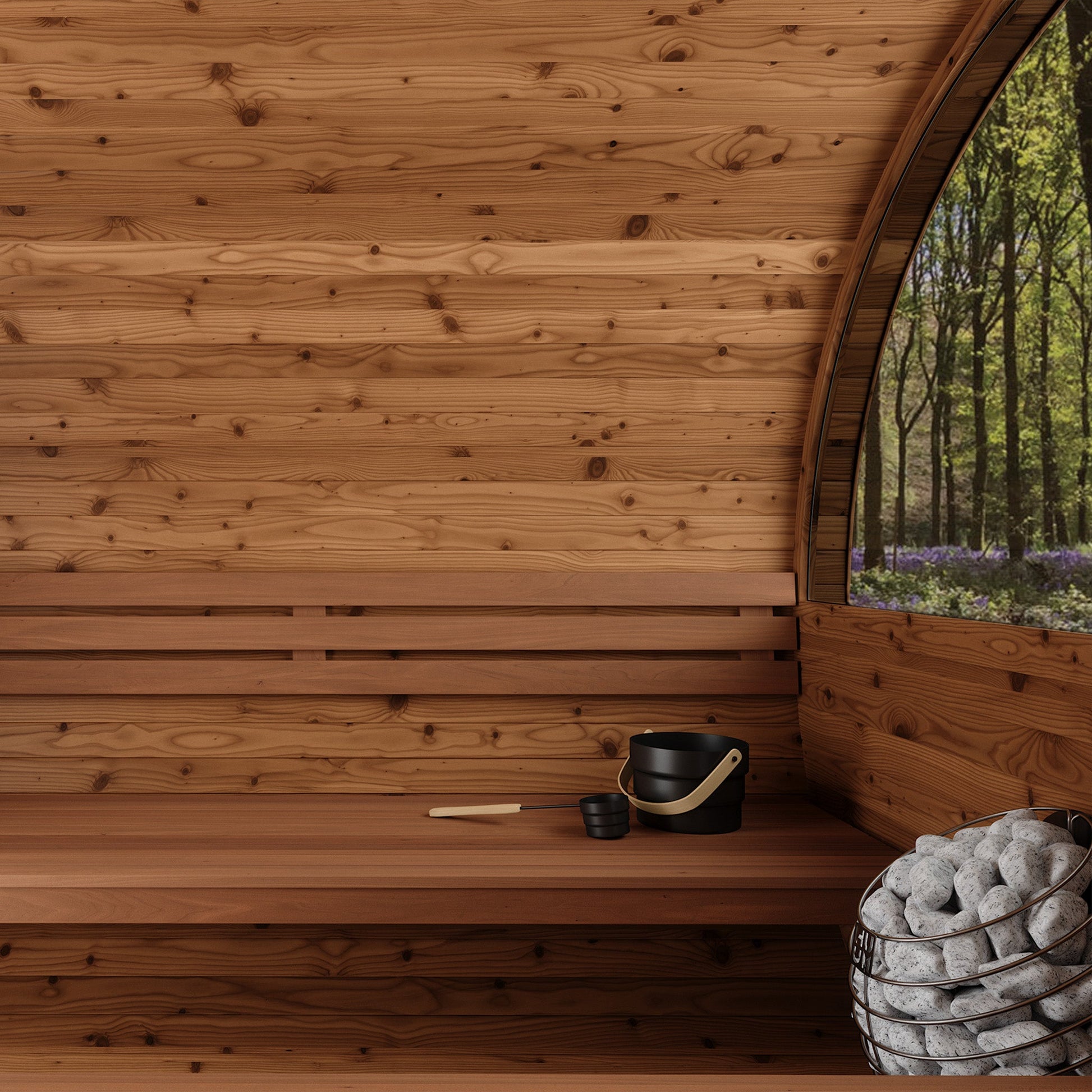 Thermo Wood Barrel Sauna - Large (6 - 8 Person) Barrel Sauna | Finnmark Sauna