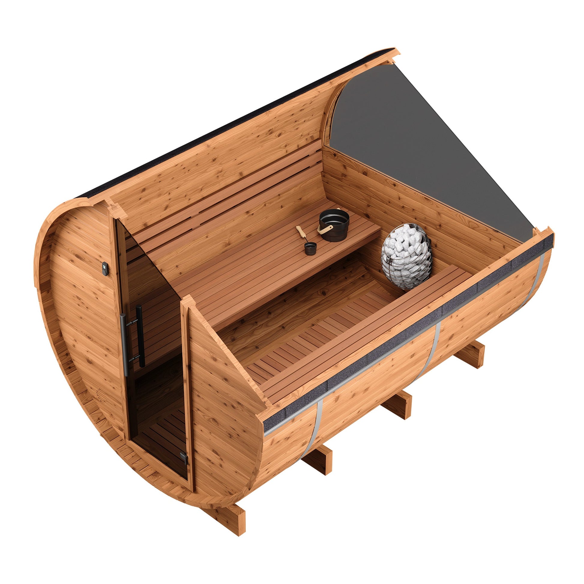 Thermo Wood Barrel Sauna - Large (6 - 8 Person) Barrel Sauna | Finnmark Sauna