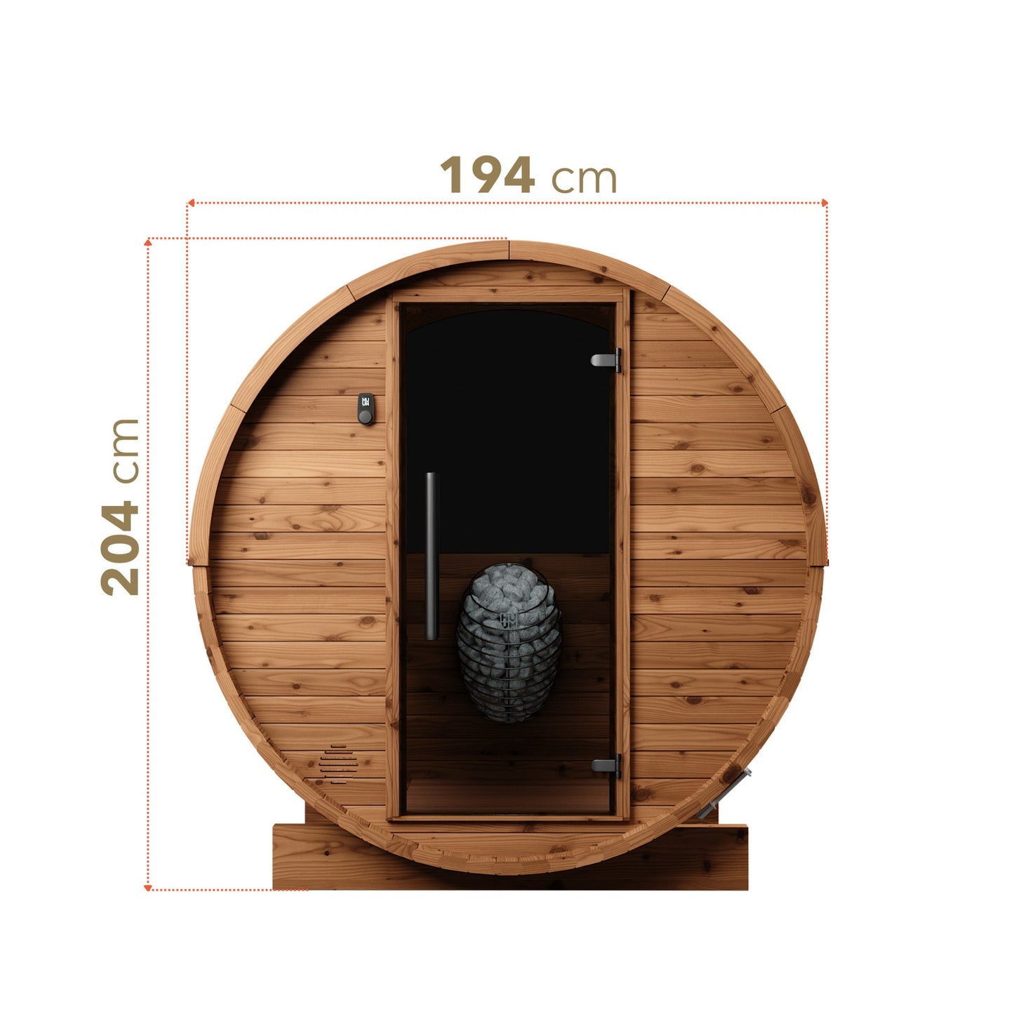 Thermo Wood Barrel Sauna - Micro (2 Person) Barrel Sauna | Finnmark Sauna