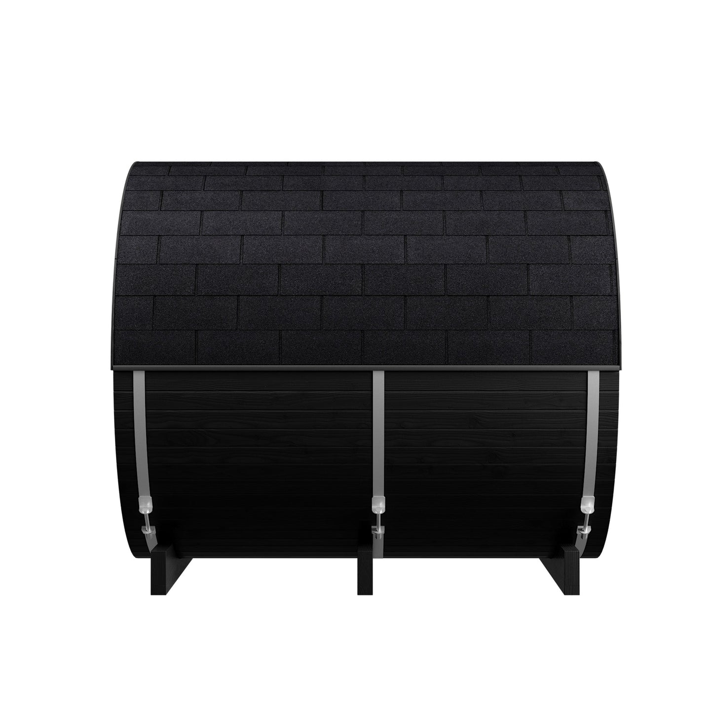 Thermo Wood Barrel Sauna with Window - Small Black (2 - 4 Person) Barrel Sauna | Finnmark Sauna