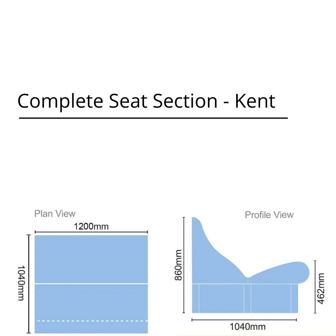Tileable Steam Room Complete Seat Section 1.2 m - Kent Steam Room Benching | Finnmark Sauna