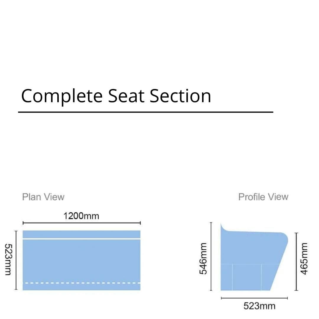Tileable Steam Room Electric Heated Complete Seat Section - York