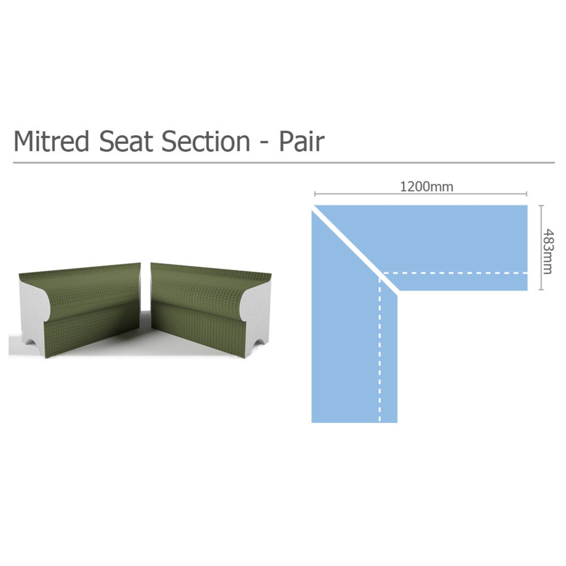 Tileable Steam Room Mitred Seat - Hampshire Steam Room | Finnmark Sauna