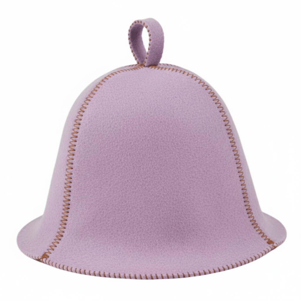 Traditional Lightweight Light Lavender Felt Sauna Hat