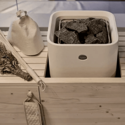 Tulikivi Kuura 2 Integrated Soapstone Electric Heater Cover (White) Soapstone Cover | Finnmark Sauna