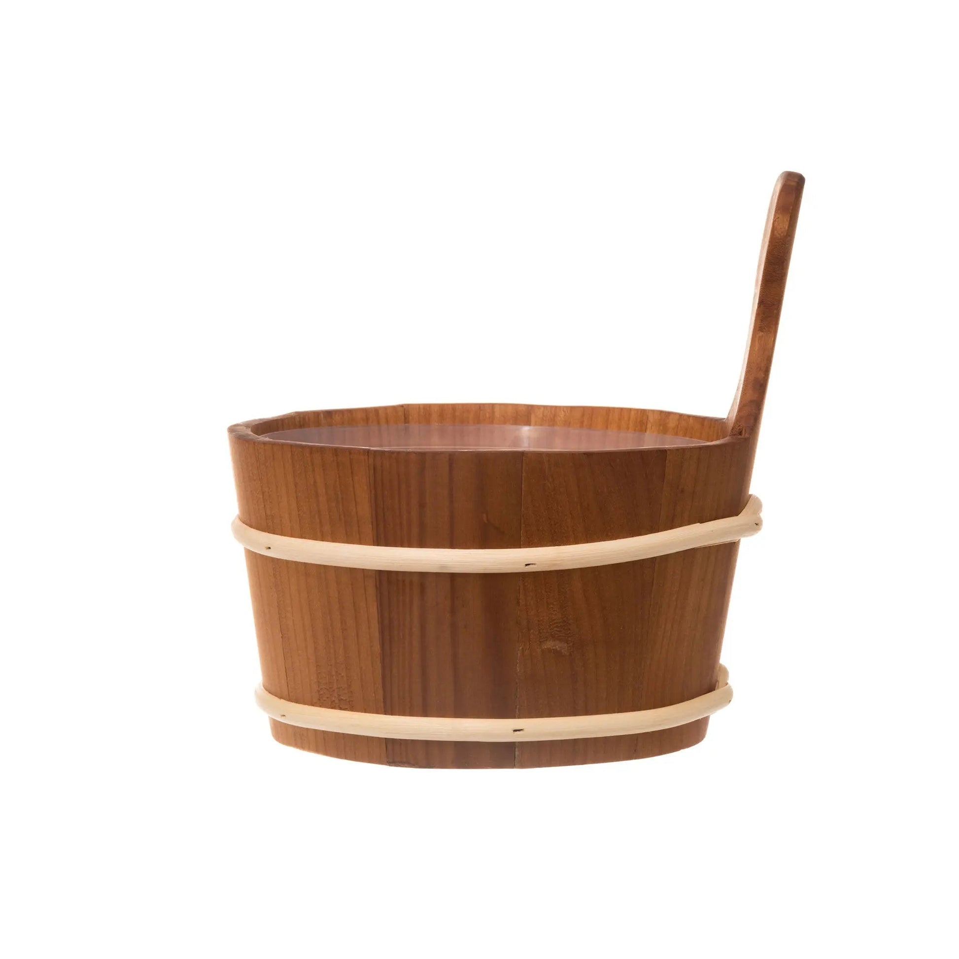 4 Living Sauna Bucket Heat Treated Alder 4 Litre Sauna Bucket/Pail | Finnmark Sauna