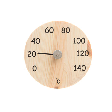 4 Living Sauna Thermometer Light Brown