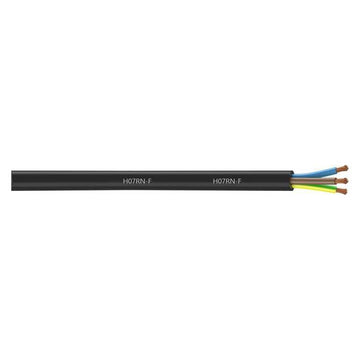 H07RN-F 3 Core Single Phase Rubber Cable - Black Cut to Size Per Metre