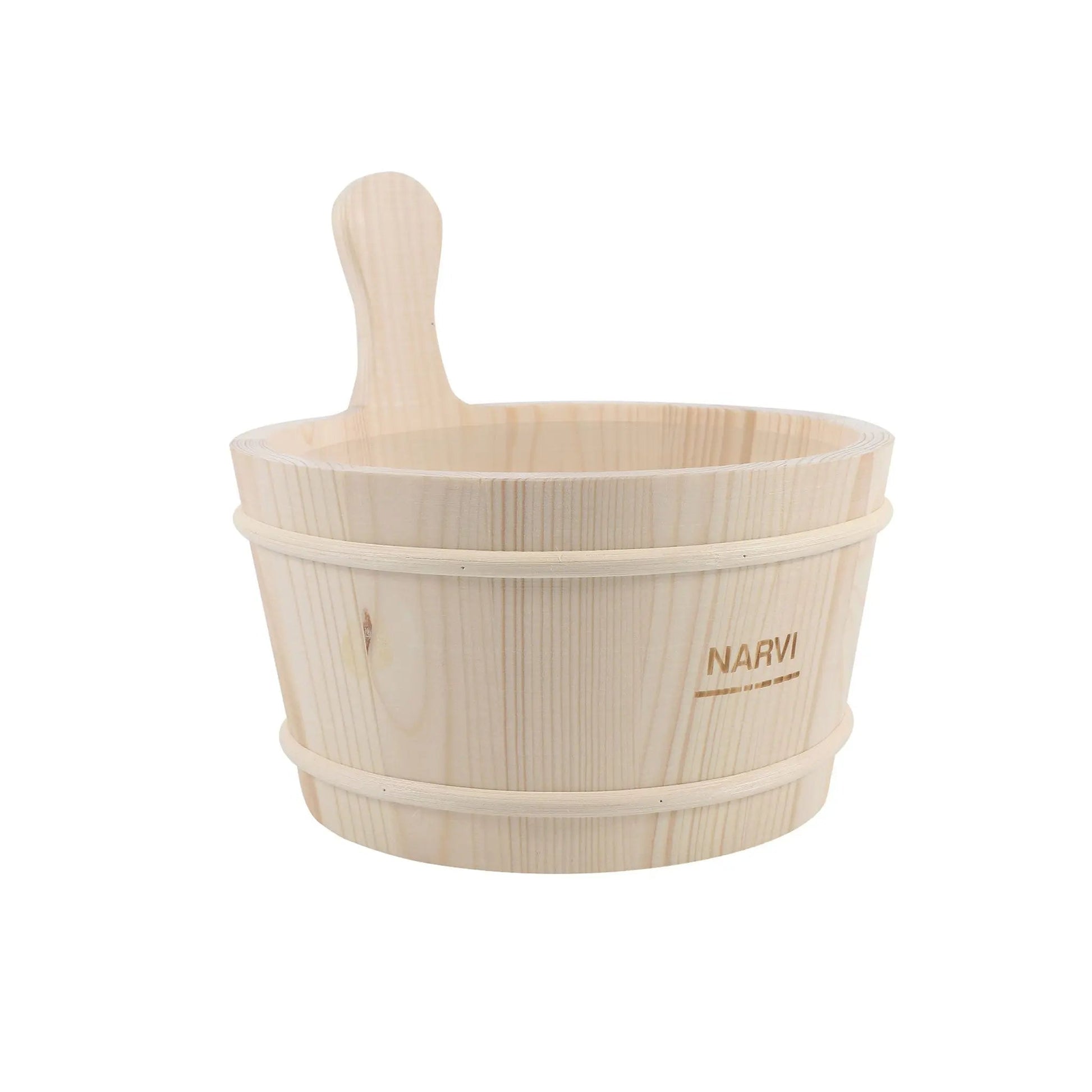 Narvi 4.5 Litre Pine Wood Sauna Bucket Sauna Bucket/Pail | Finnmark Sauna
