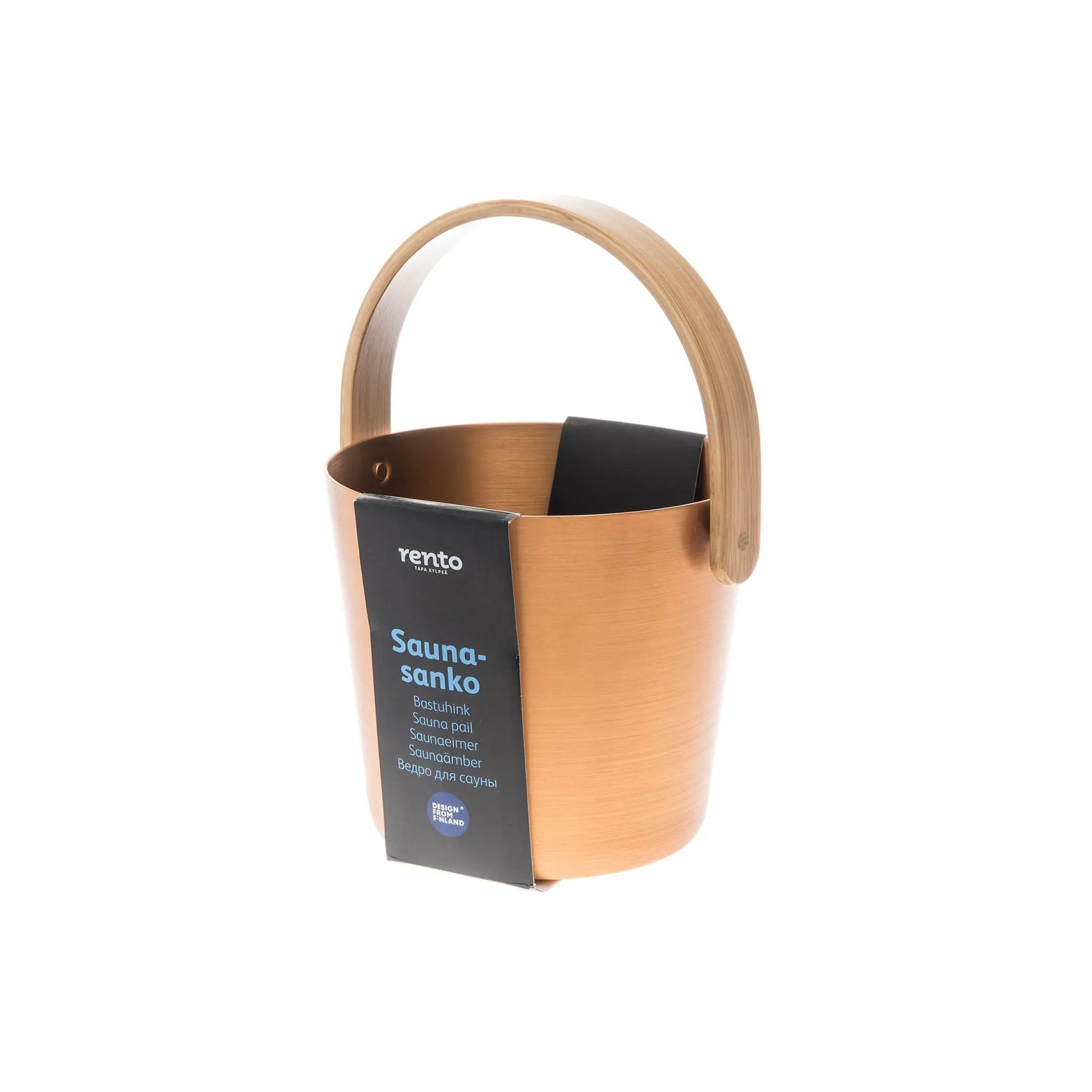 Rento 5l Anodised Aluminium Sauna Bucket in Copper Sauna Bucket/Pail | Finnmark Sauna