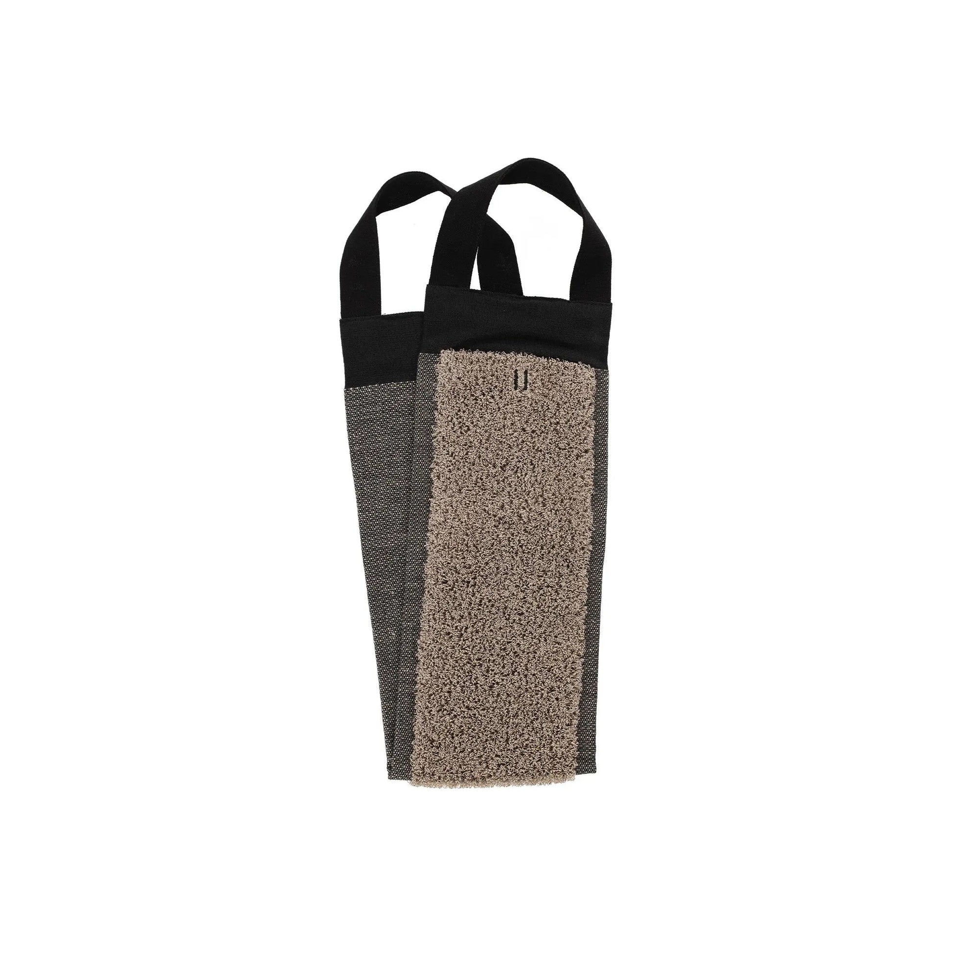 Rento Terry Back Scrubber Beige/Black Cotton Back Scrubber | Finnmark Sauna