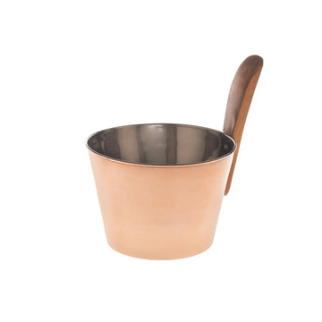 Stainless Steel Sauna Bucket in Copper 29cm Sauna Bucket/Pail | Finnmark Sauna