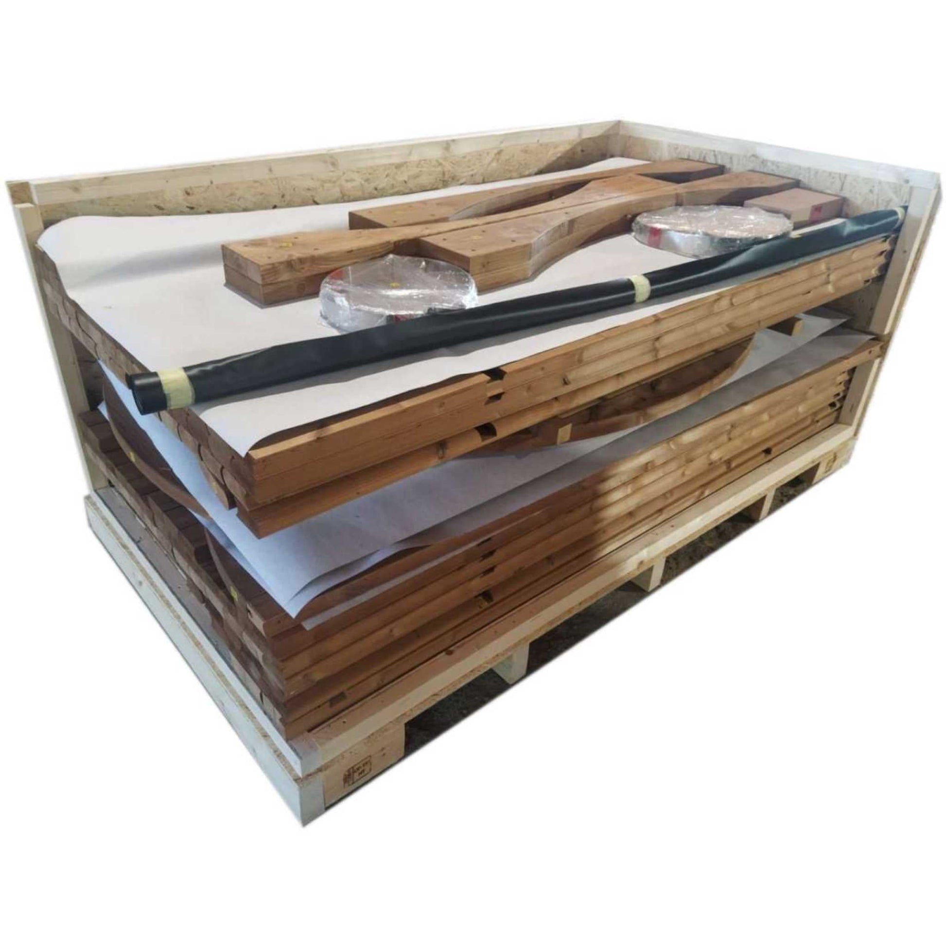 Thermo Wood Barrel Sauna - Small with Relaxation Terrace (L: 223 & ø: 194 cm) Barrel Sauna | Finnmark Sauna