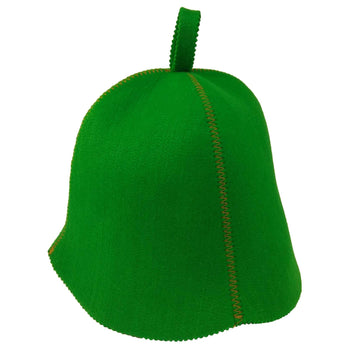 Traditional Lightweight Green Felt Sauna Hat