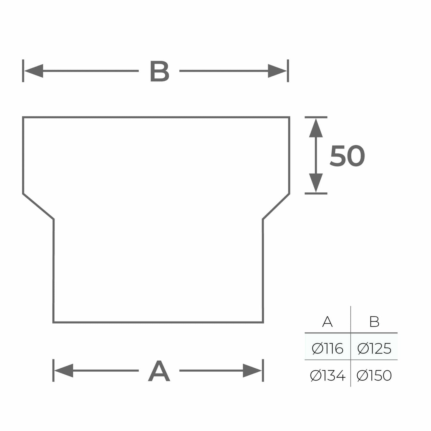 Wood-Burning Stove Adaptor Enamelled Steel Ø 125mm