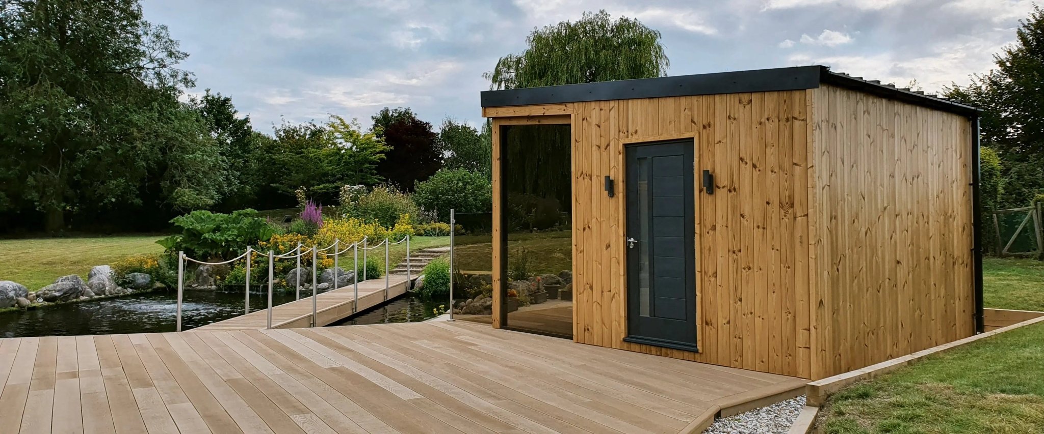 Bespoke outdoor sauna installation: Radley Green, Chelmsford, Essex - Finnmark Sauna