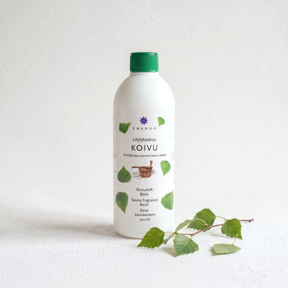 Emendo Birch Sauna Scent (500ml) with birch twig and leaves