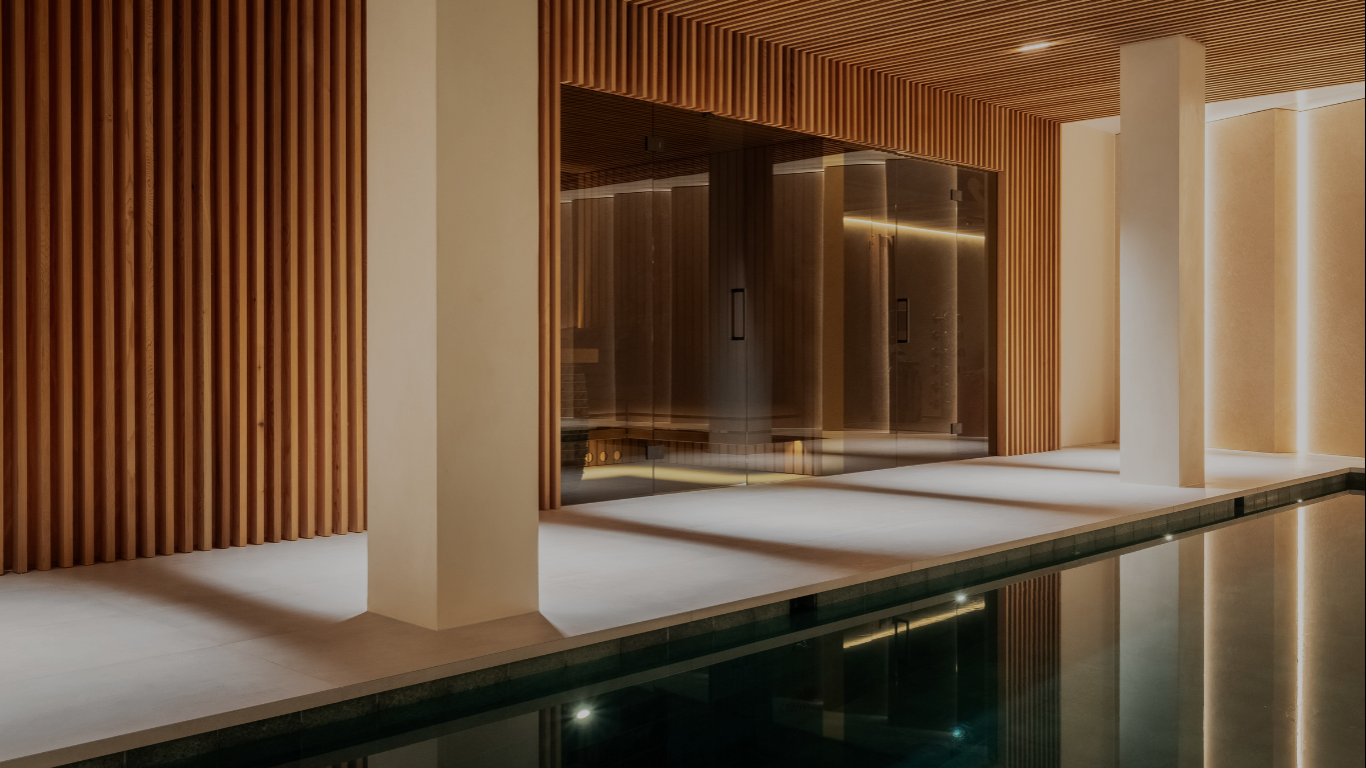 Indoor spa area