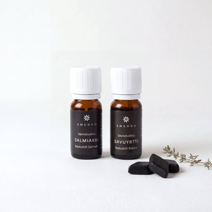 Emendo Salmiac & Smoky Herb Sauna Scents (2 x 10ml) with salmiakki and dried thyme