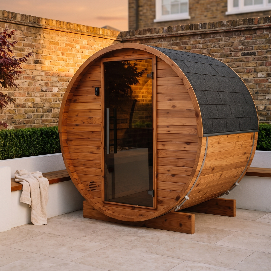 Micro Wood Barrel Sauna with Window (2 Person)