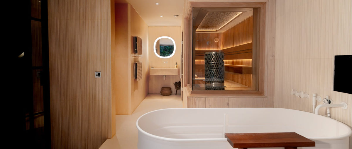 Bespoke home sauna designed and installed by Finnmark