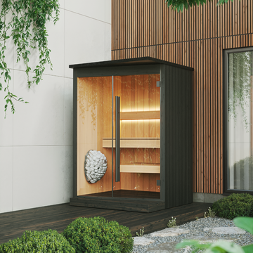 Emba Outdoor Sauna Black (2 Person) | Finnmark Sauna
