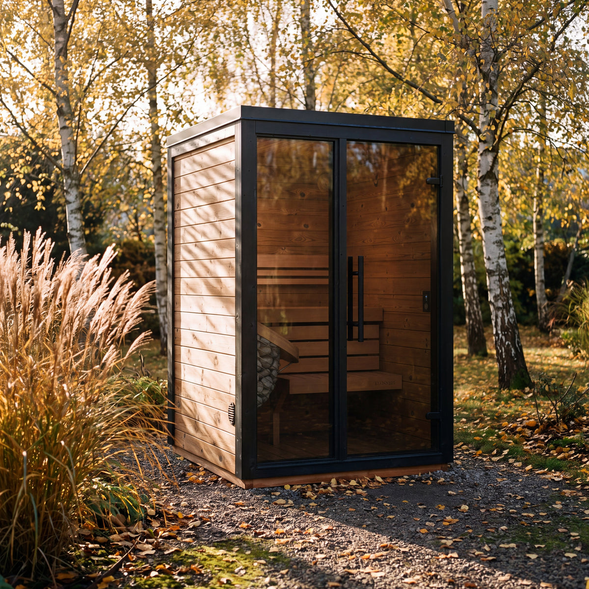 Fjelda Small outdoor sauna for two to three people