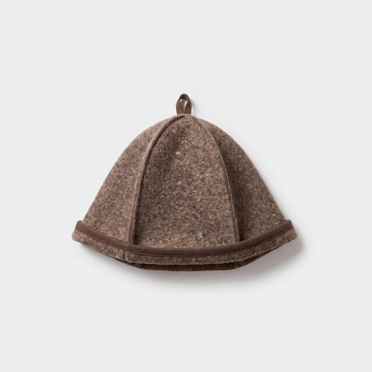 Emendo Felt Sauna Hat Brown - flat lay