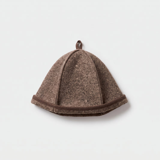 Emendo Felt Sauna Hat Brown - flat lay