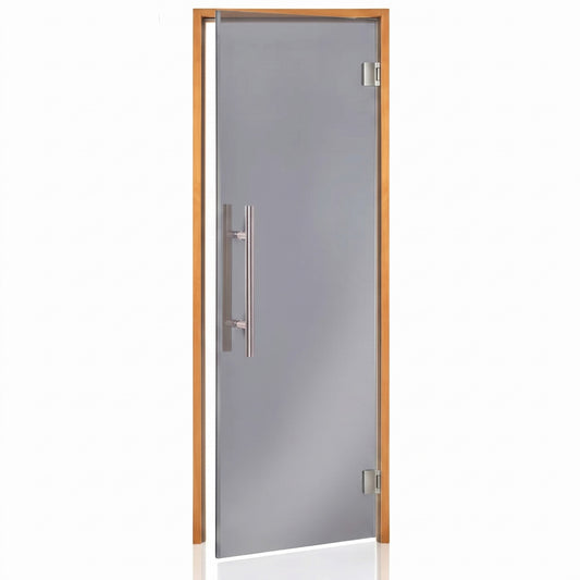 Glass Sauna Door with Thermo Aspen Frame (Lux) (Grey Glass)