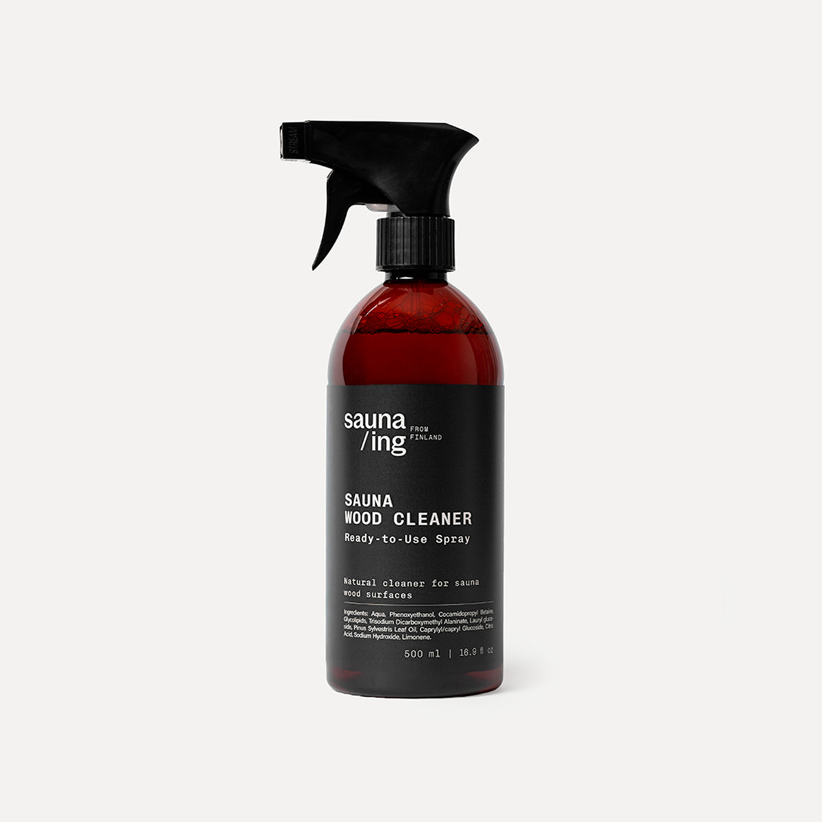 sauna/ing Sauna Wood Cleaner 500ml ready-to-use trigger spray bottle