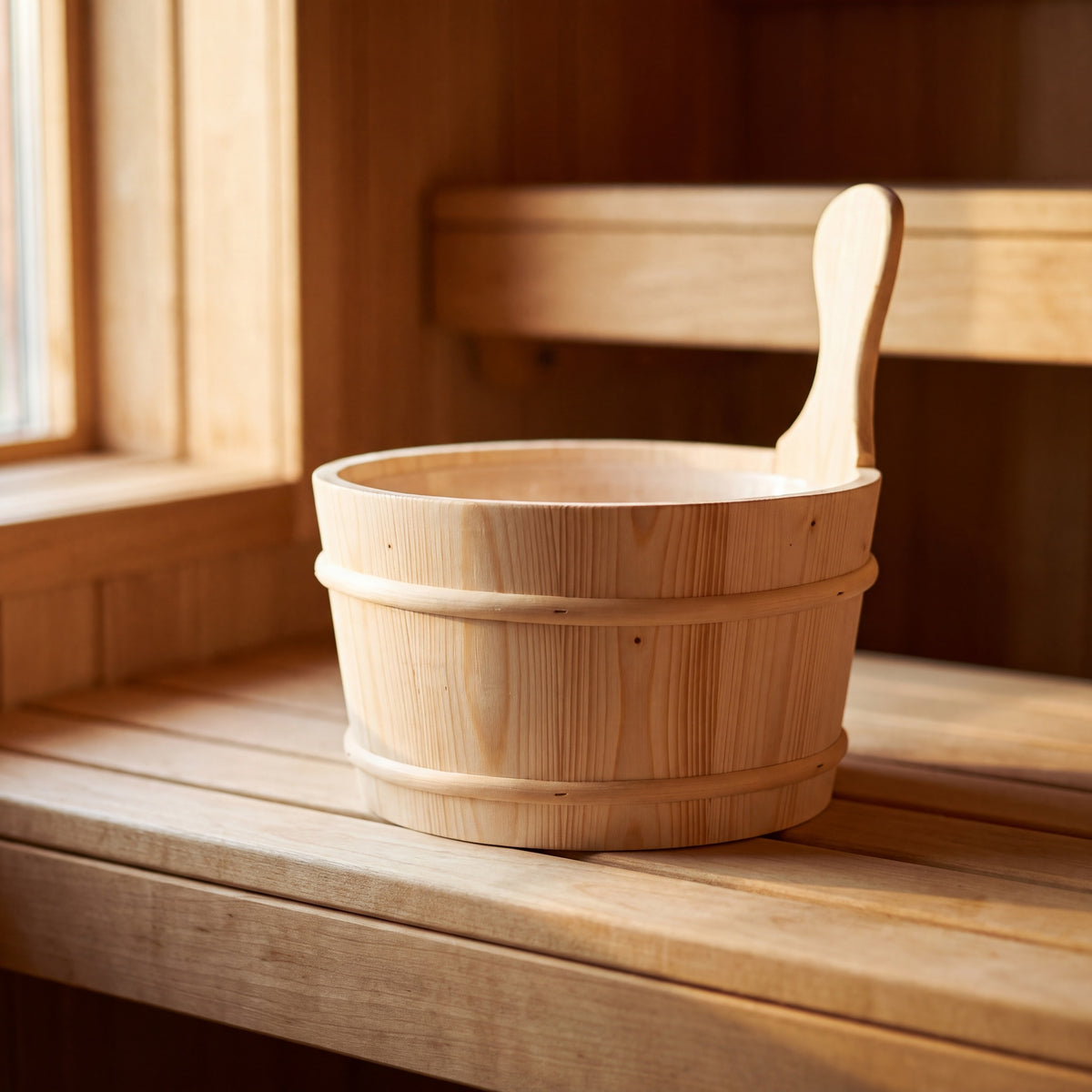 4 Living Sauna Bucket Spruce 4 Litre - in the sauna