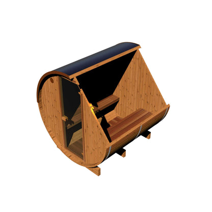 Thermo Wood Barrel Sauna - Regular (L: 223 & ø: 225 cm) Barrel Sauna | Finnmark Sauna