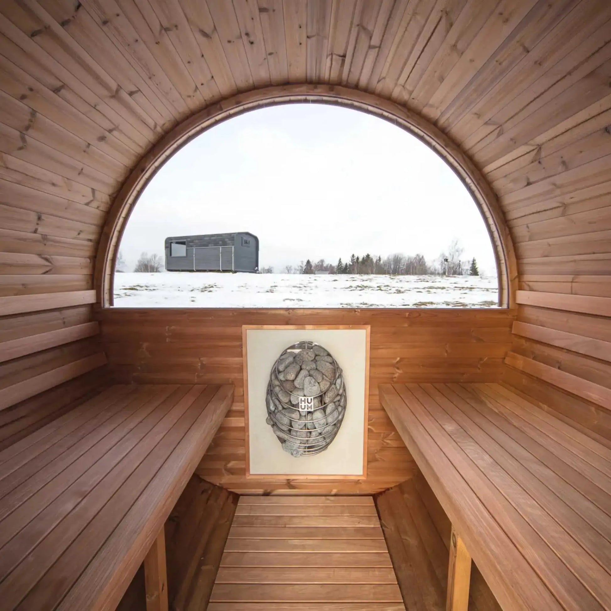 Thermo Wood Barrel Sauna - Regular (L: 223 & ø: 225 cm) Finnmark Sauna Barrel Sauna | Finnmark Sauna