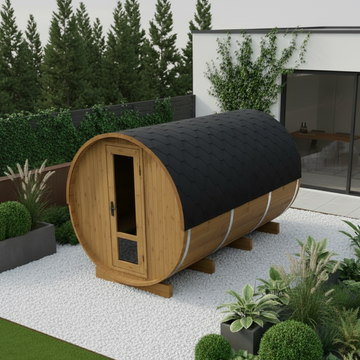 Thermo Wood Barrel Sauna - Large (6-8 Person)