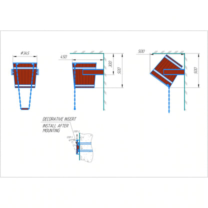 Waterfall Effect Bucket Shower - Thermo Linden with Stainless Steel Insert (20 Litres)