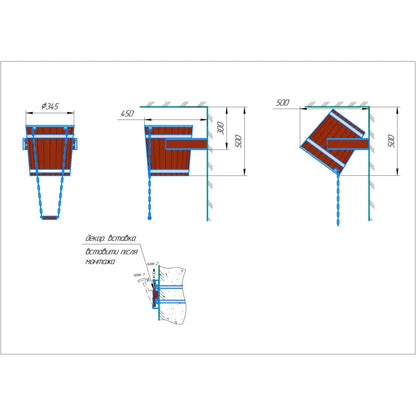 
Waterfall Effect Bucket Shower - Thermo Linden with Stainless Steel Insert (20 Litres) Dimensions