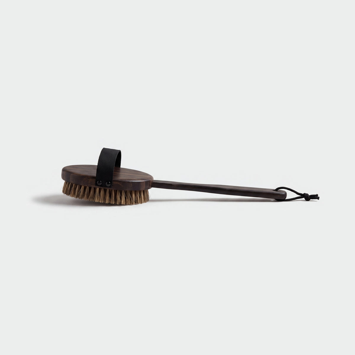 Rento Exfoliating Sauna Bath Brush Dark Bamboo with Detachable Handle - hero