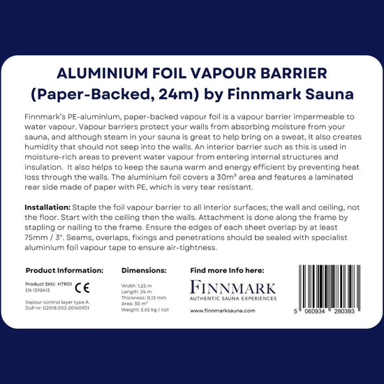 Aluminium Foil Vapour Barrier (Paper-Backed, 24m)