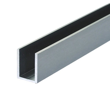 Aluminium U-Channel for Sauna Glass & Shower Screens