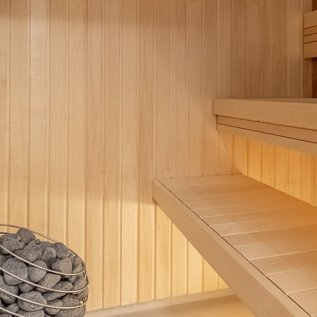 Aspen Sauna Wood Cladding STP and SHP Sauna Wood Bench Boards by Thermory - Photographer: Elvo Jakobson