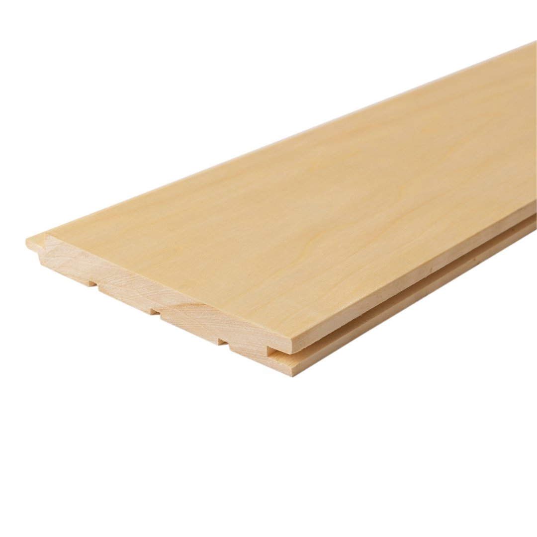 Aspen Sauna Wood Cladding STS4 140mm (Pack of 6) by Finnmark Sauna Sauna Timber | Finnmark Sauna